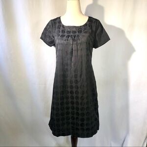 H&M black polka dot shift dress short sleeve